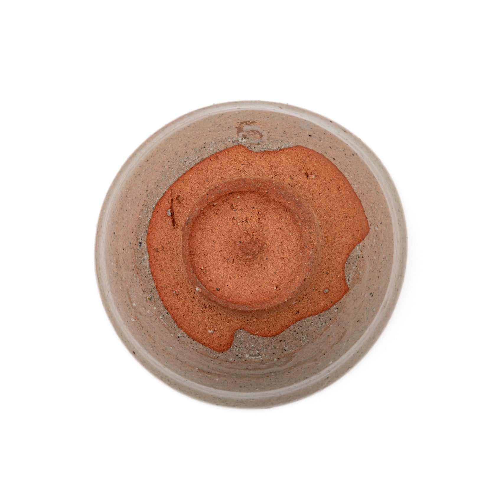 Karatsu chawan foot detail red clay