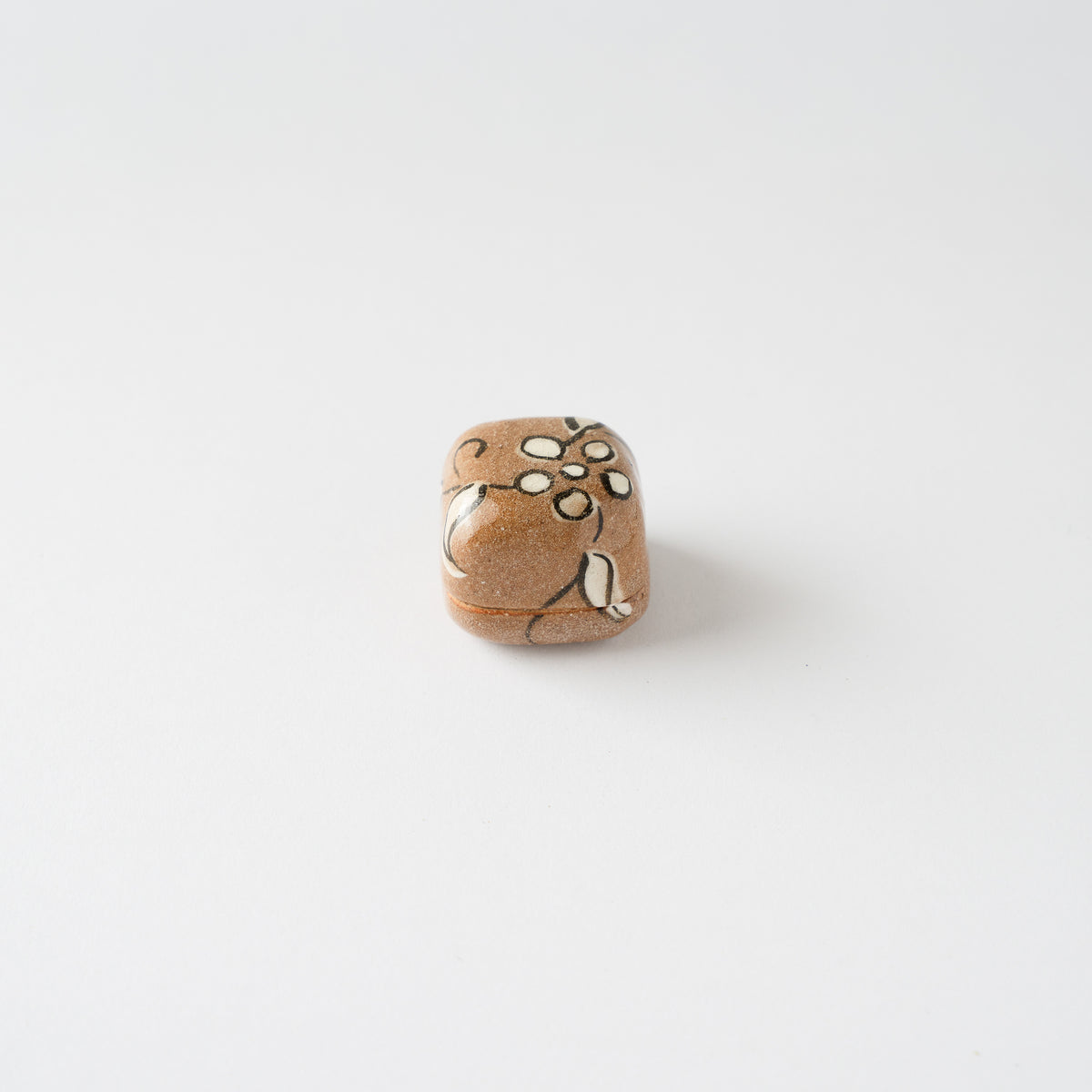 Oribe Miniature KOGO -Japanese Incense Container | Mino Ware