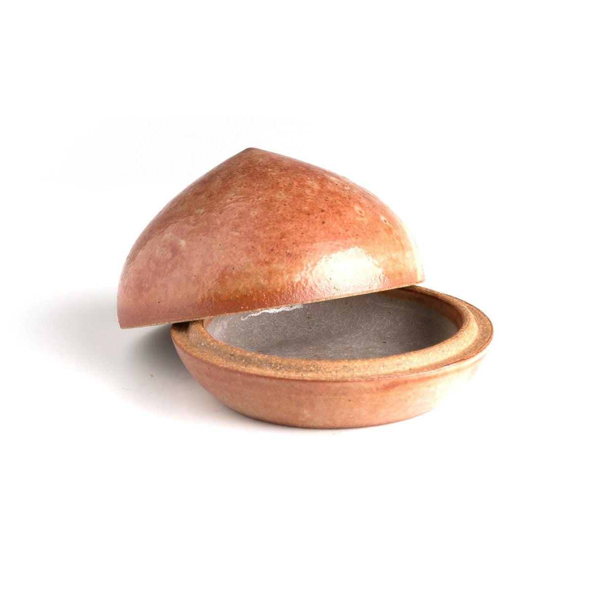 Boîte à encens Shino forme joyau ouverte