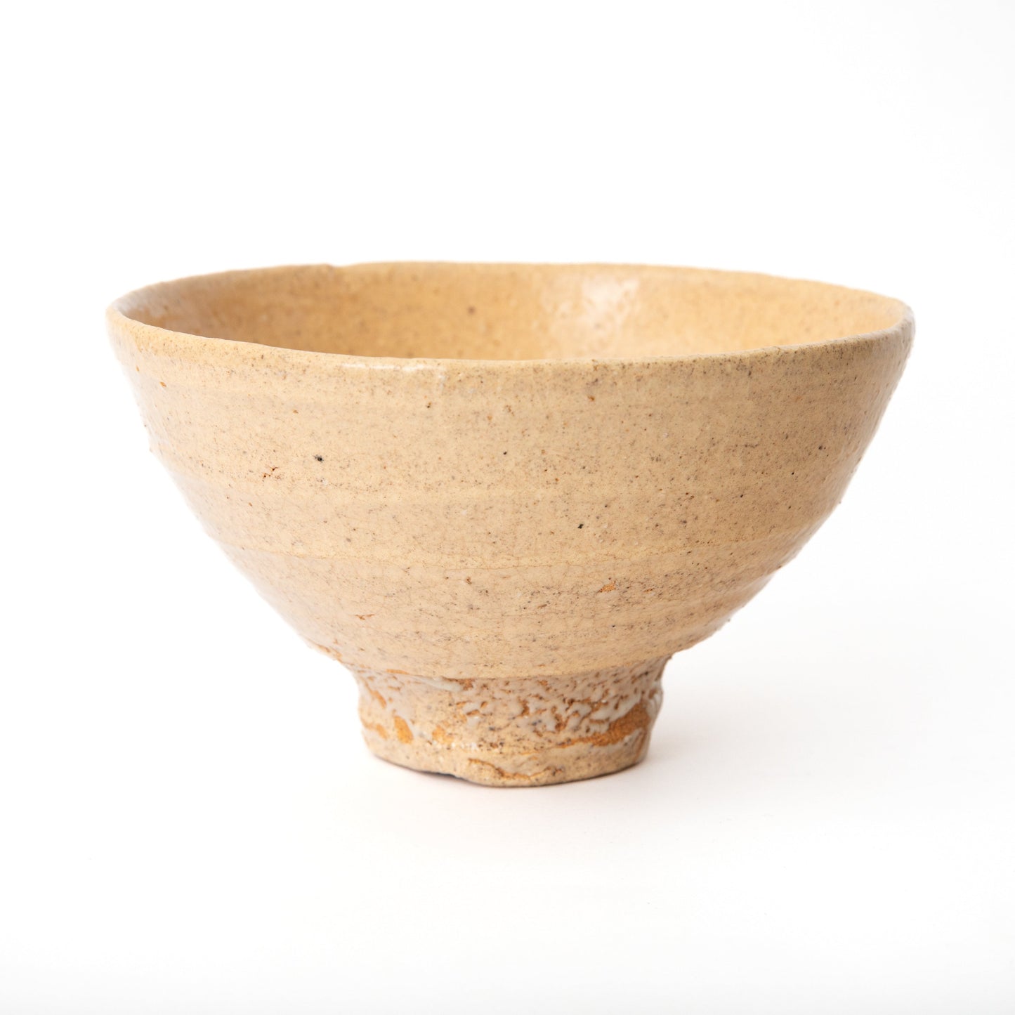 辻村塊 作 焼締の井戸茶碗 正面