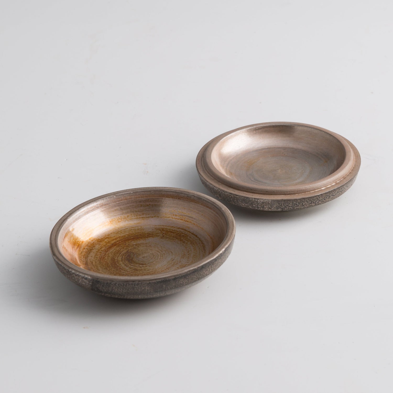 Open ceramic incense container showing interior glaze by Fumiyo Sasaki