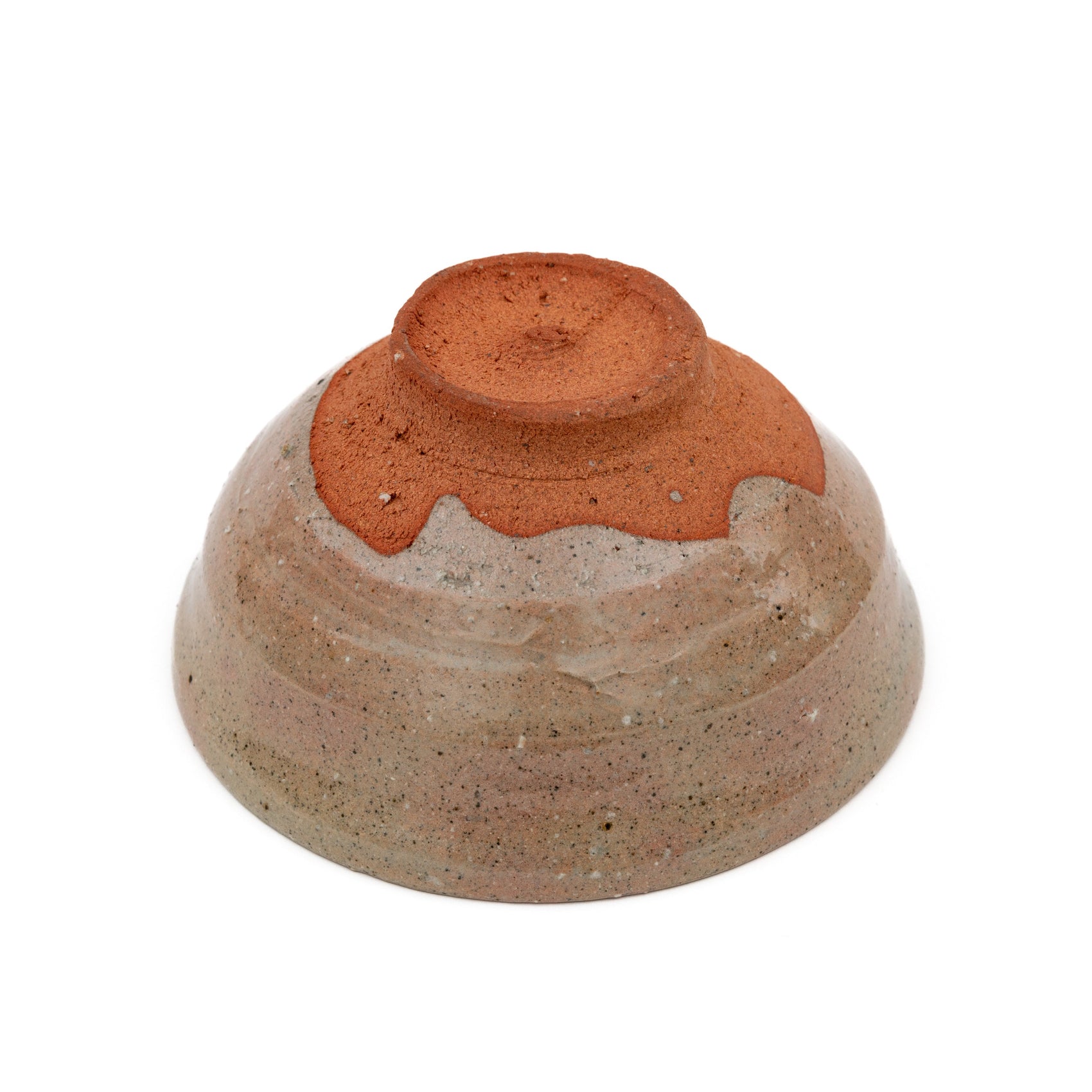 Karatsu chawan foot detail red clay