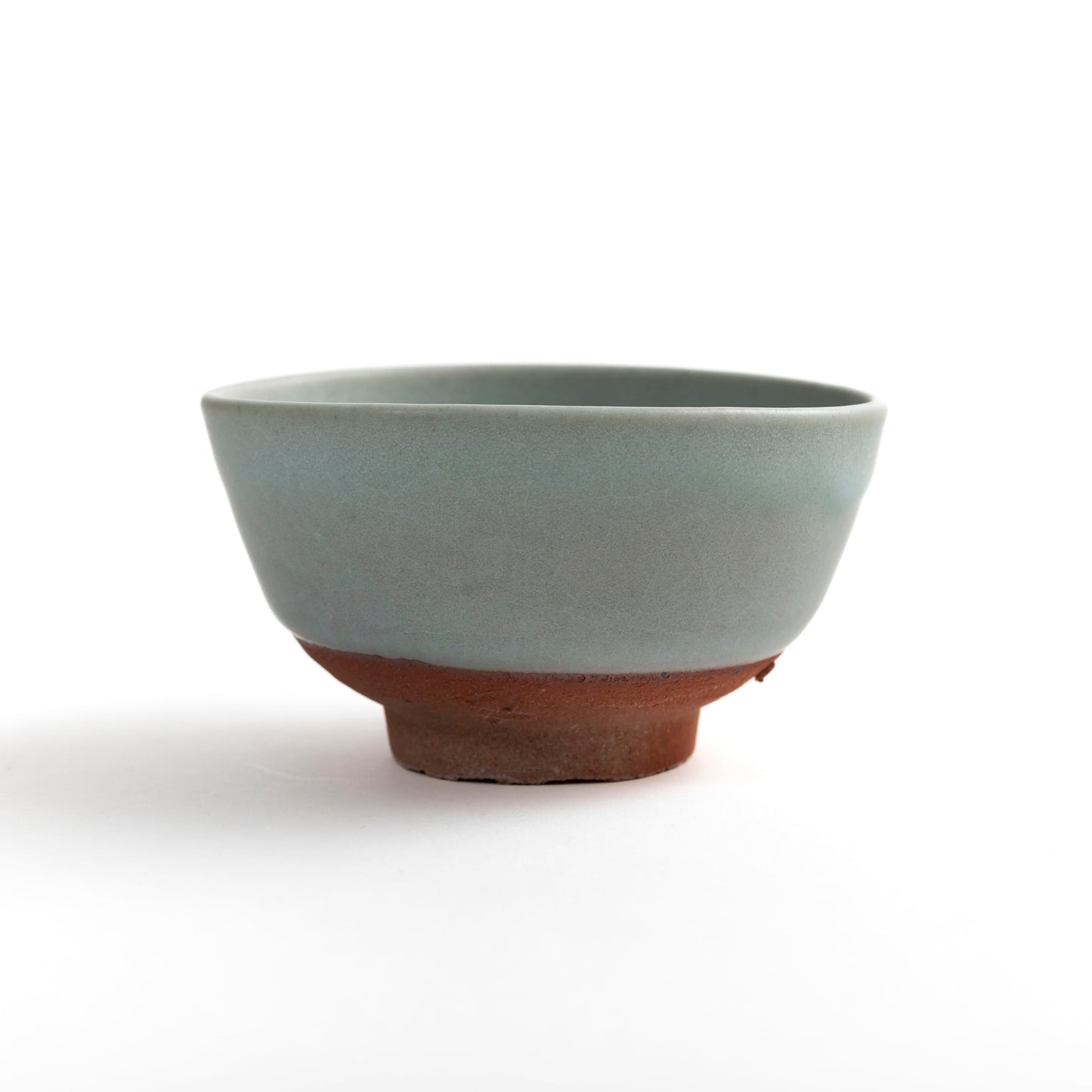 Celadon chawan side view
