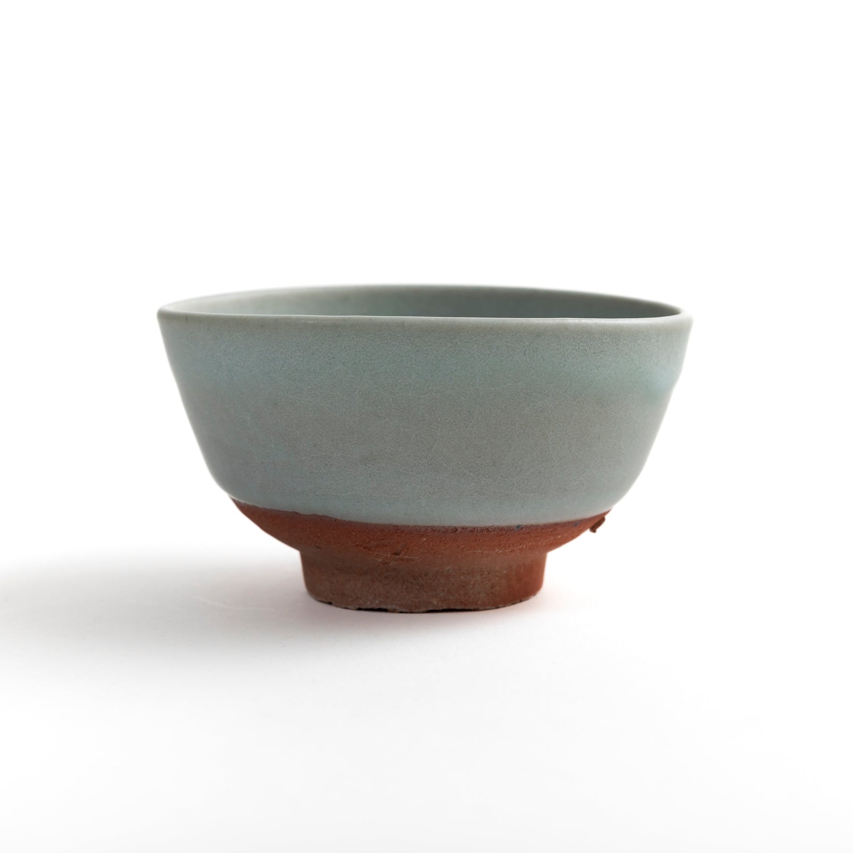 Celadon chawan side view