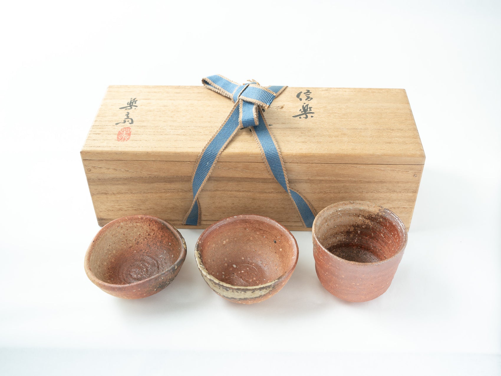 Shigaraki Ware GUINOMI, Set of 3 by Rakusai Takahashi