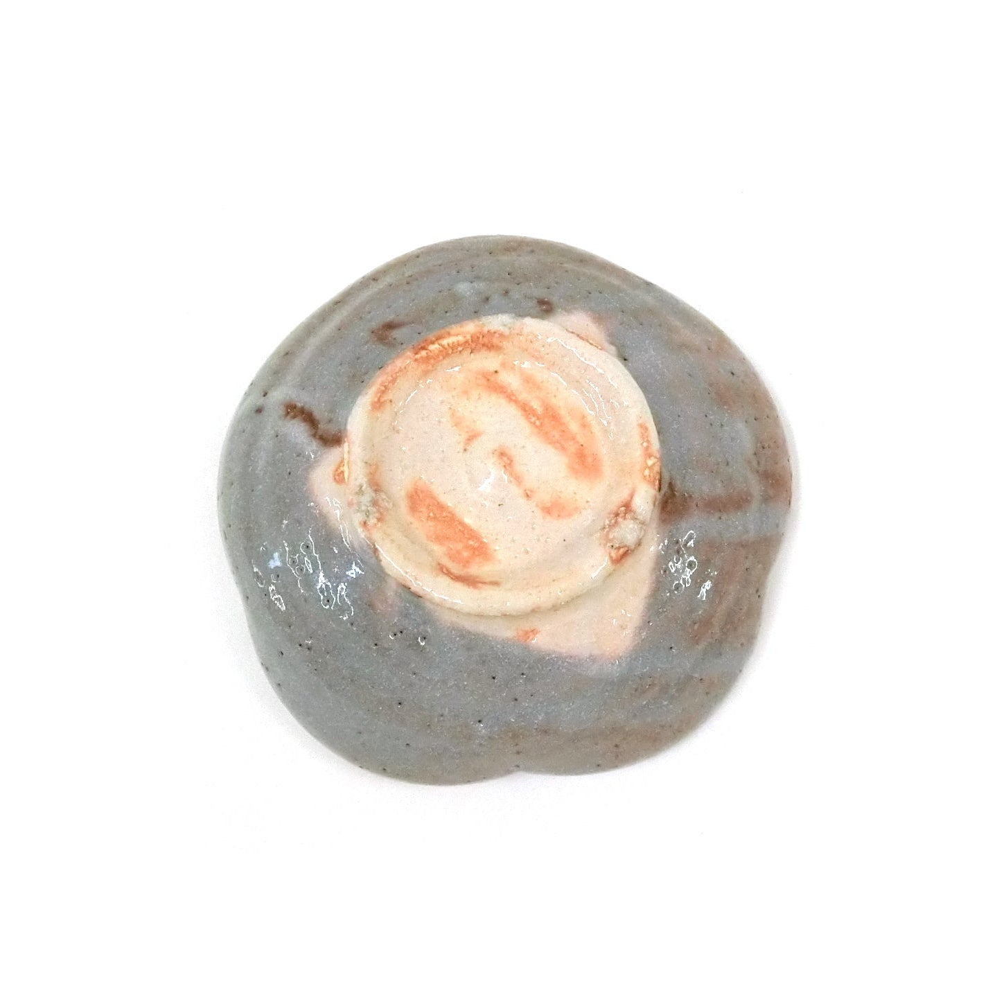 Nezumi shino rinka bowl by Mahito Yoshida foot detail