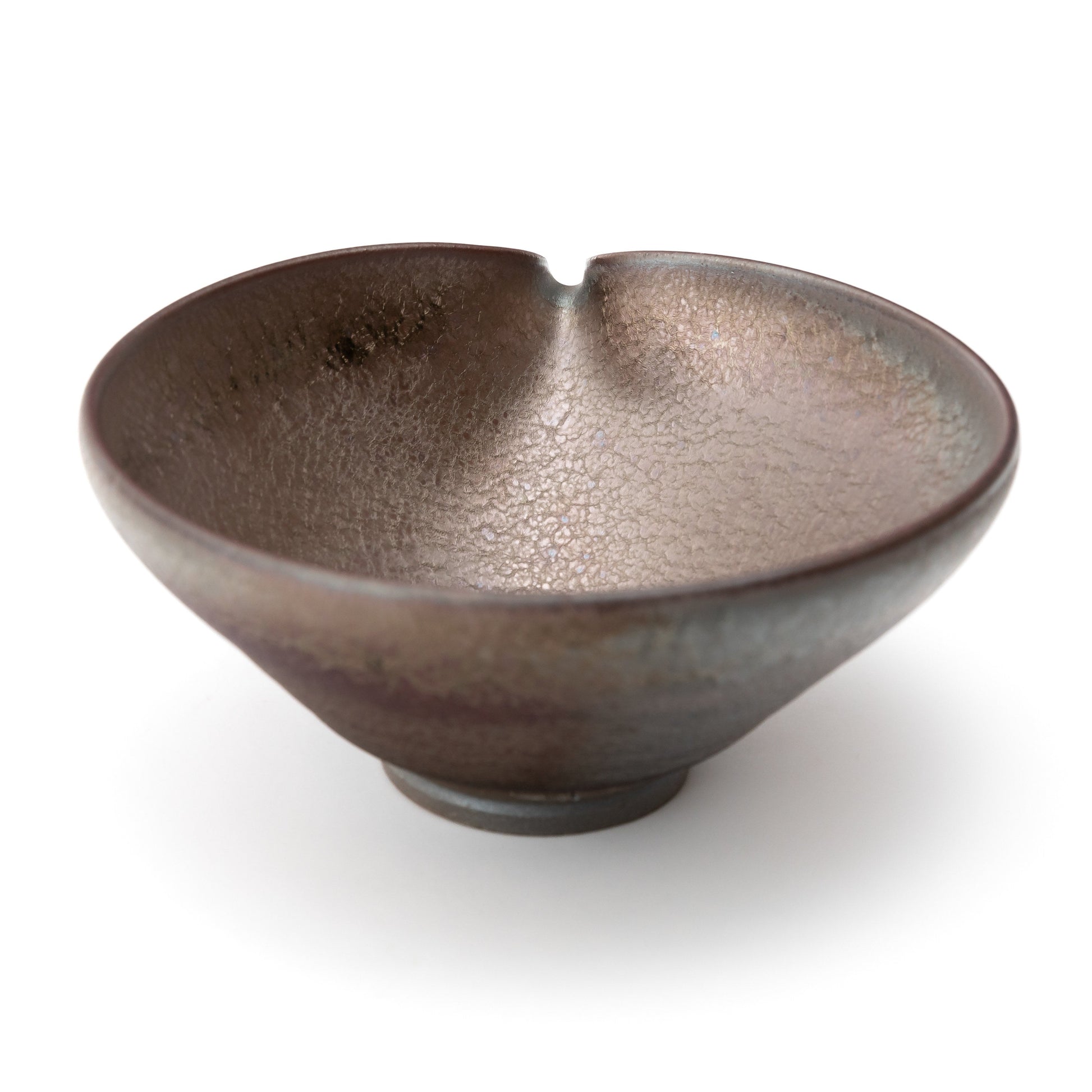 Momogin Tenmoku katakuchi by Nobuyuki Furutani front view