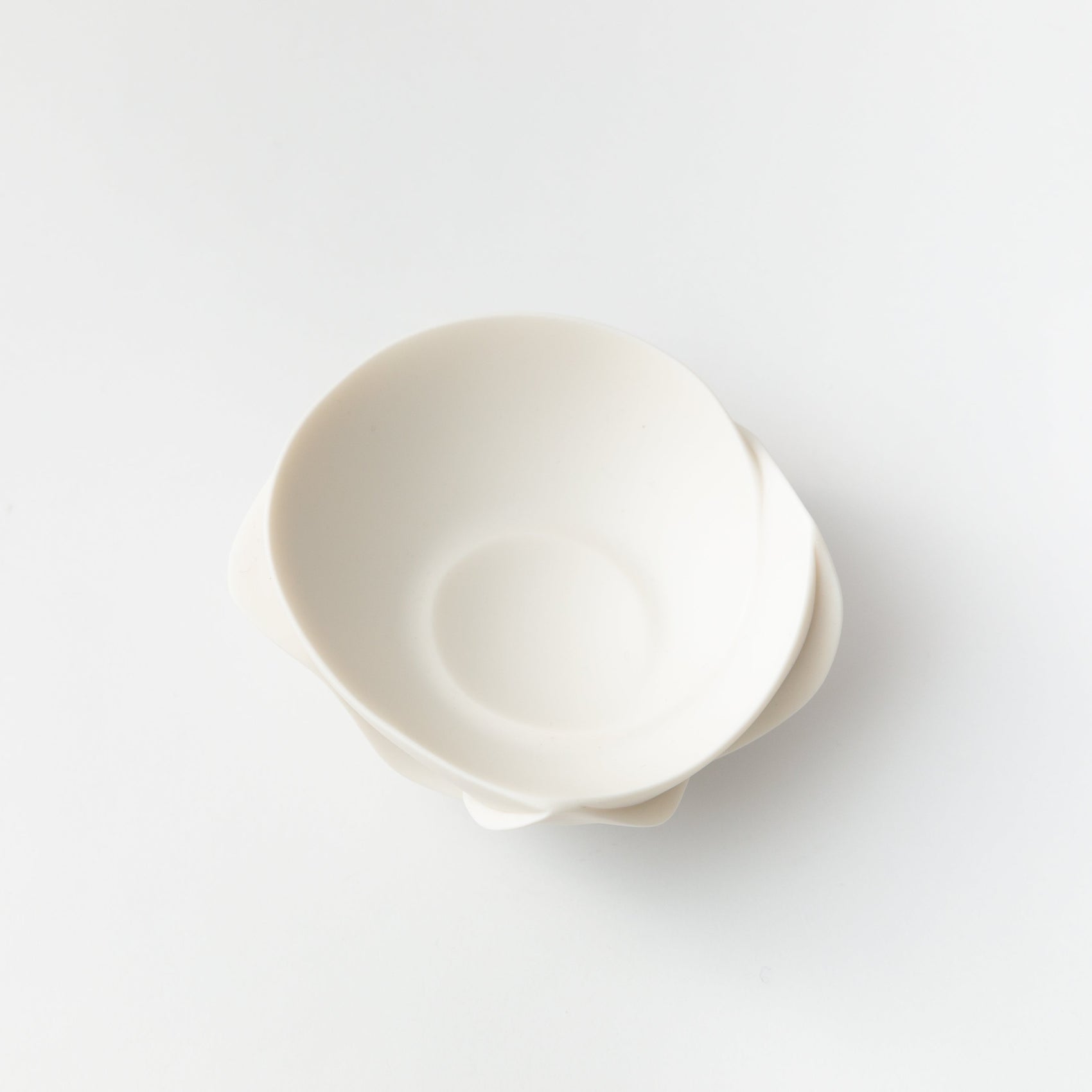 Hakujī carved water ripple sake cup Kaoru by Shigeyuki Niwa top view