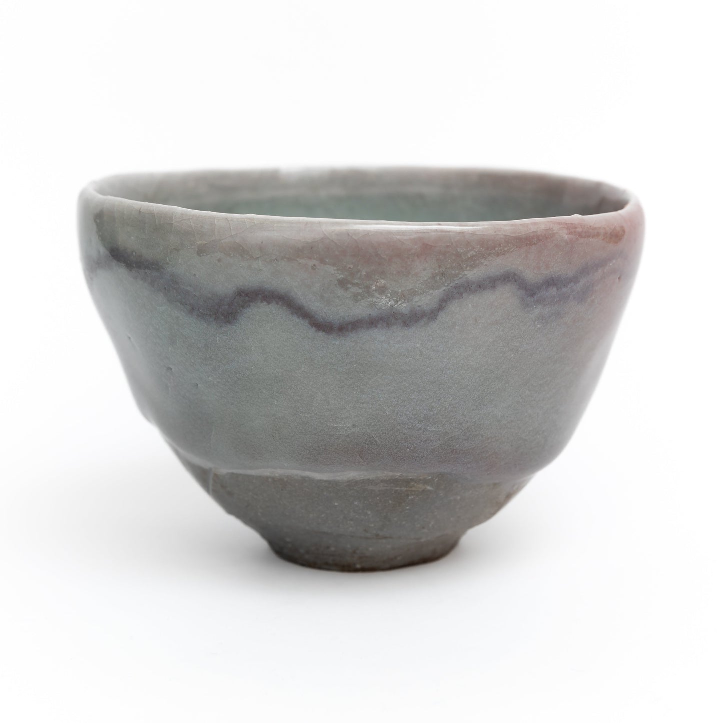 Bottom view of Musubi tea bowl by Yasushi Fujihira