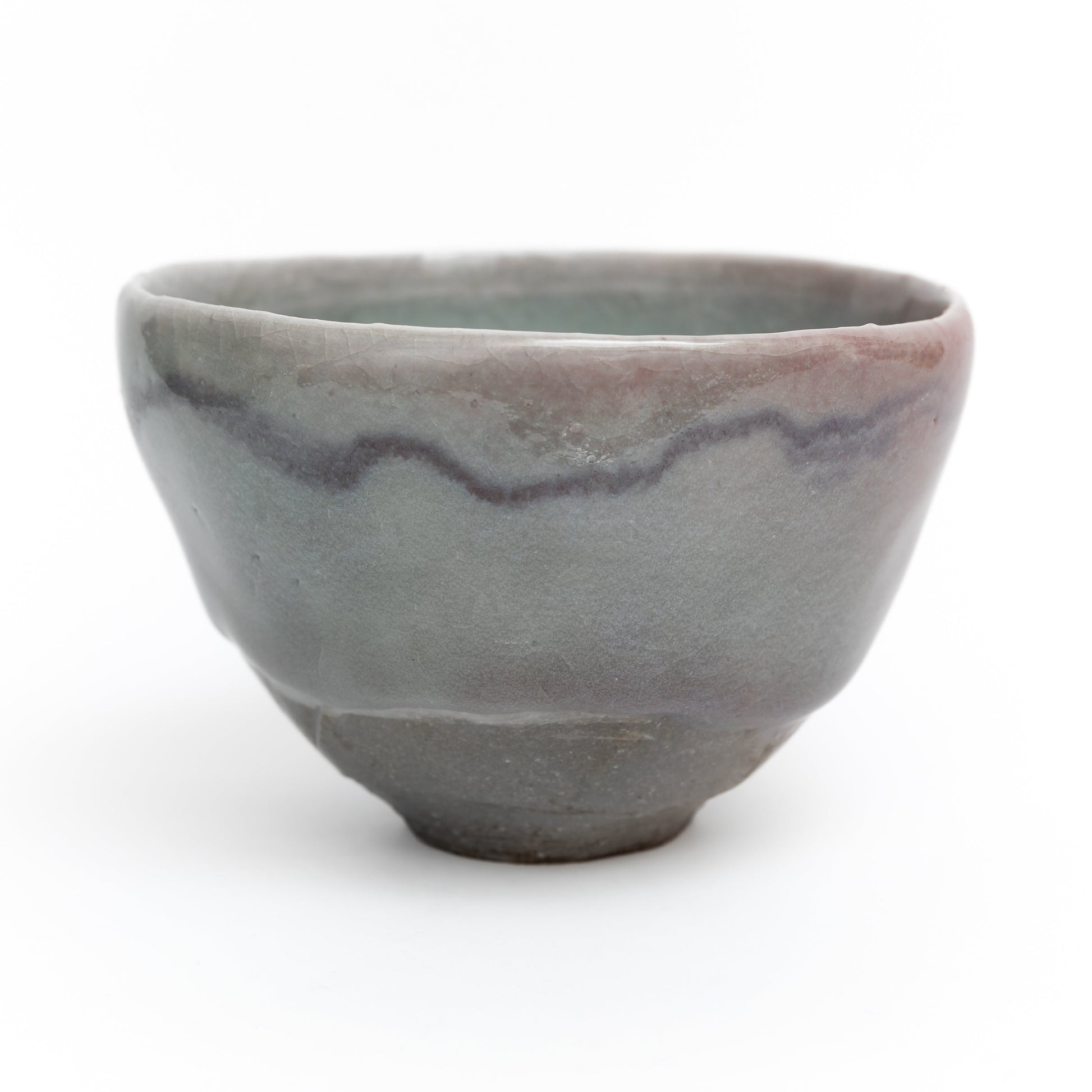 Bottom view of Musubi tea bowl by Yasushi Fujihira
