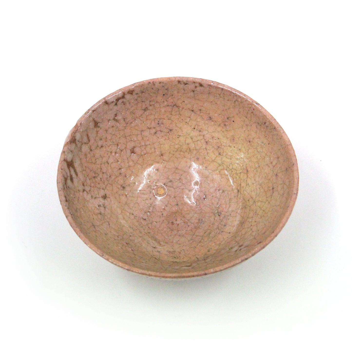 Interior of an Ao-Ido chawan tea bowl by Yui Tsujimura