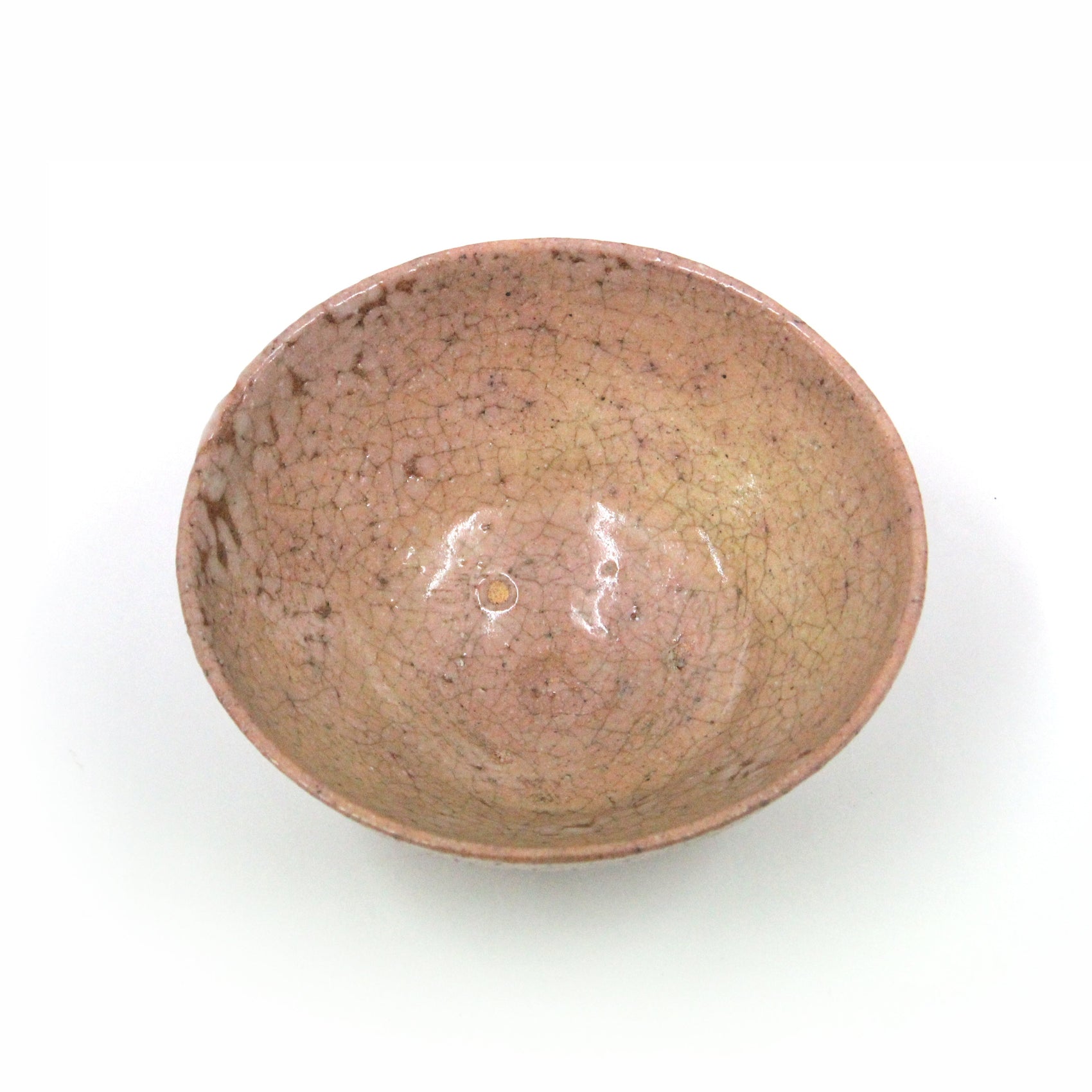 Interior of an Ao-Ido chawan tea bowl by Yui Tsujimura