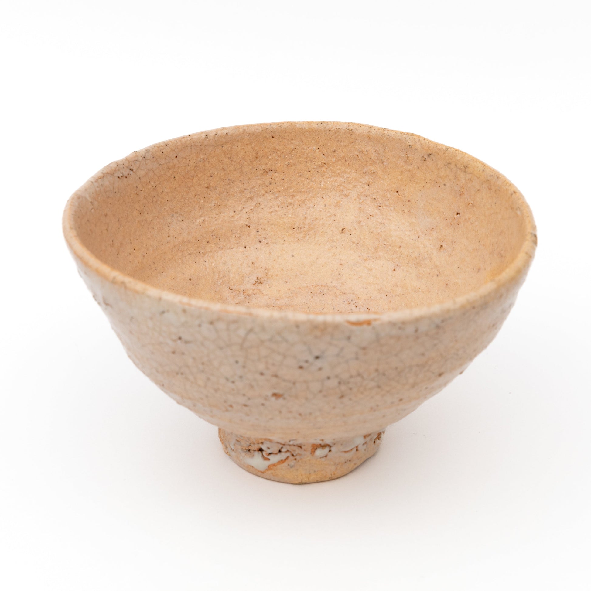 Angled interior view of Ido chawan by Yui Tsujimura